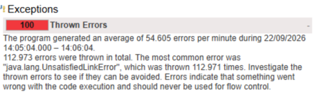 Exceptions — UnsatisfiedLinkError no JMC